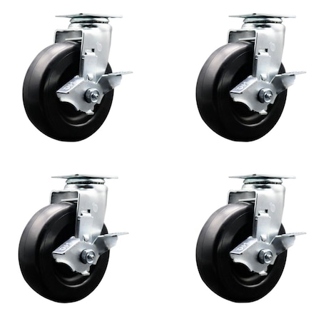 Service Caster Tool Box Caster Wheel Set 6'' Polyolefin Swivel Casters, 4PK TOOL-SCC-20S620-POB-TLB-4